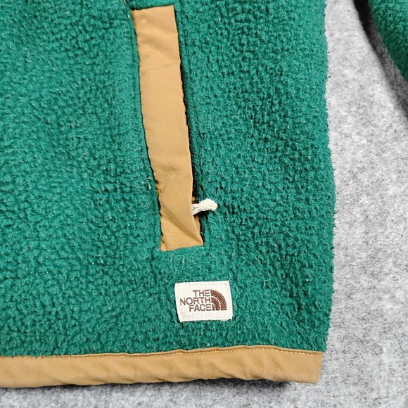 The North Face Cragmont Fleece Snap Neck  Pullover Green Womens Small - Picture 11 of 12